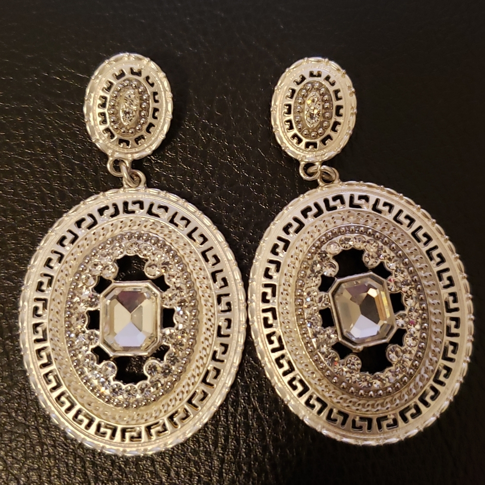 Silver stone women earring